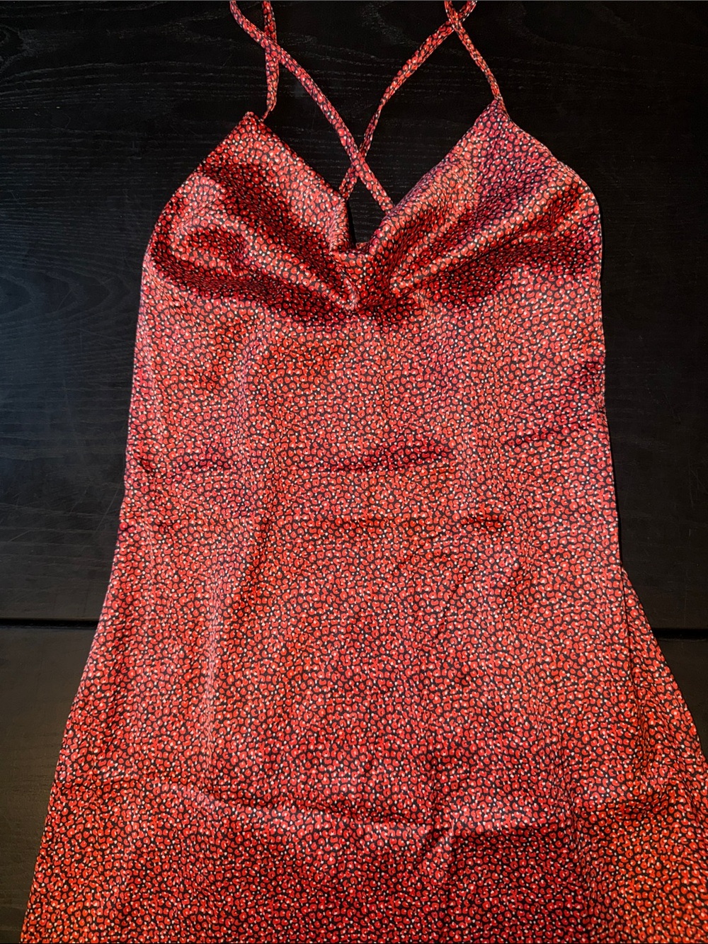 Arizona Jean Company Red Microprint Mini Dress